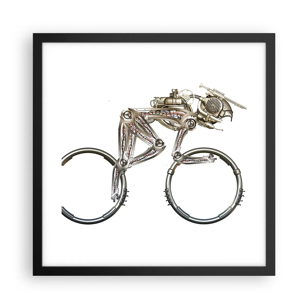 Poster in einem schwarzem Rahmen - Eine tolle Maschine - 40x40 cm