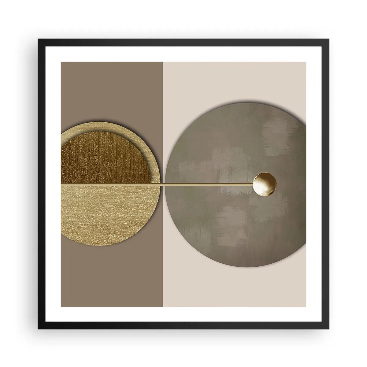 Poster in einem schwarzem Rahmen - Perfekte Balance - 60x60 cm