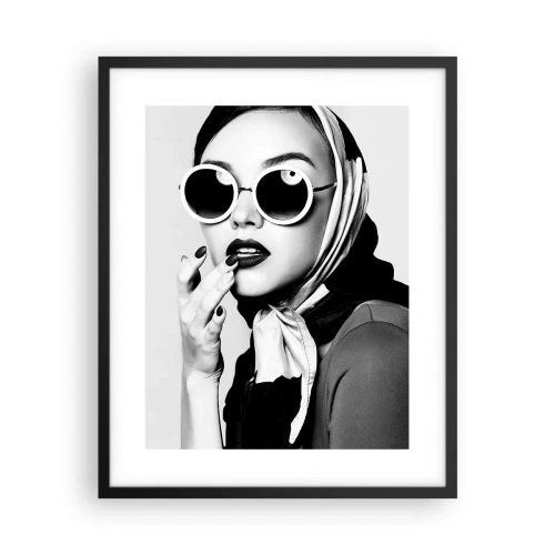 Poster in einem schwarzem Rahmen - Grüße aus den 1960er Jahren - 40x50 cm