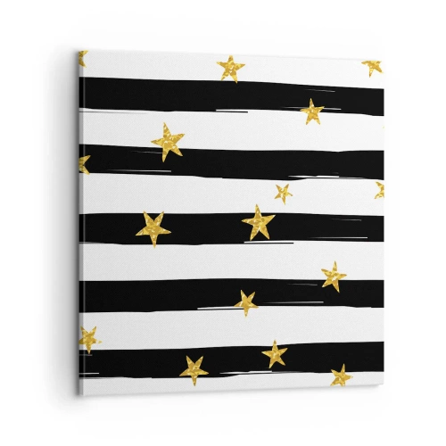 Bild auf Leinwand - Leinwandbild - Wir wurden alle unter einem glücklichen Stern geboren - 60x60 cm