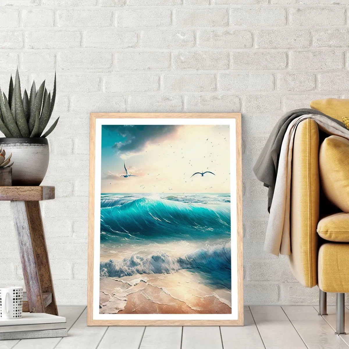 Poster in einem Rahmen aus heller Eiche - Es summt nur für dich - 40x50 cm