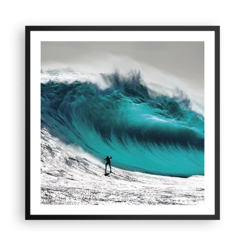 Poster in einem schwarzem Rahmen - Herausforderung angenommen - 60x60 cm