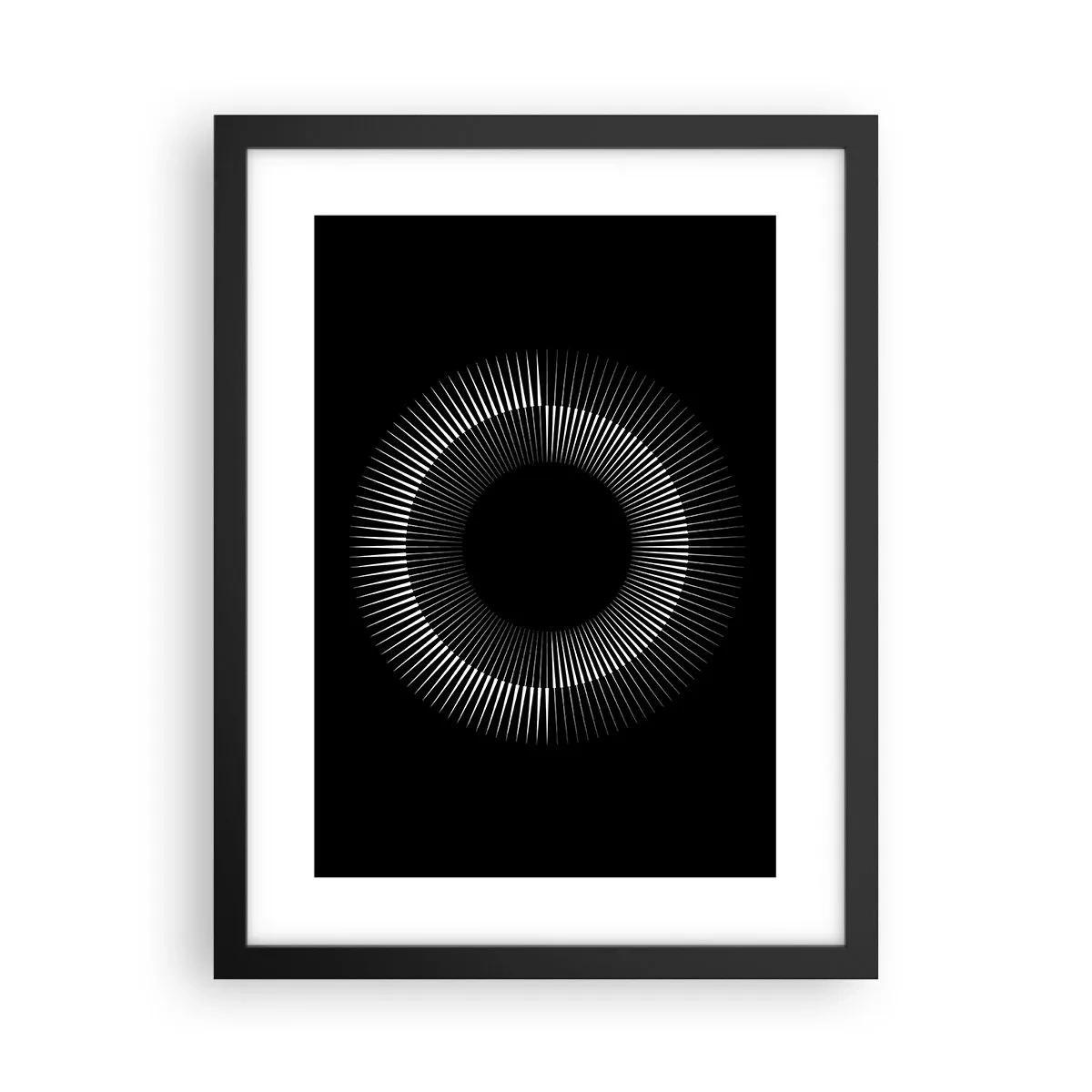 Poster in einem schwarzem Rahmen - Schwarze Sonne - 30x40 cm