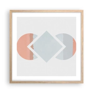 Poster in einem Rahmen aus heller Eiche - Die Situation ist klar - 50x50 cm