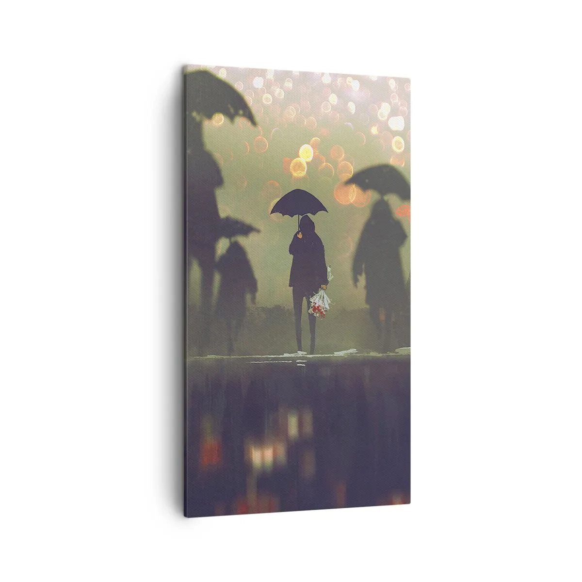 Bild auf Leinwand - Leinwandbild - Aus der Perspektive eines Regentropfens - 45x80 cm