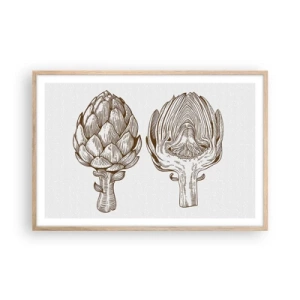 Poster in einem Rahmen aus heller Eiche - Anatomie-Lektion - 91x61 cm