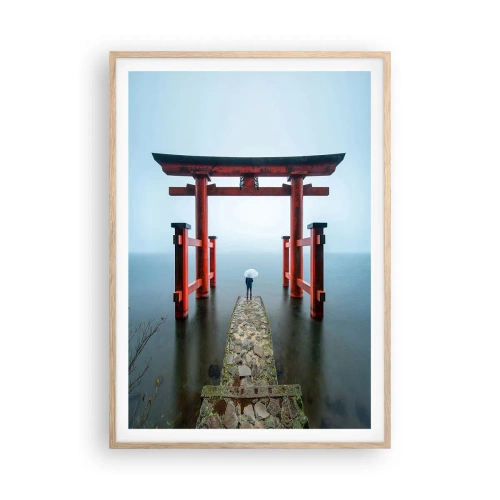 Poster in einem Rahmen aus heller Eiche - Japanische Träumerei - 70x100 cm