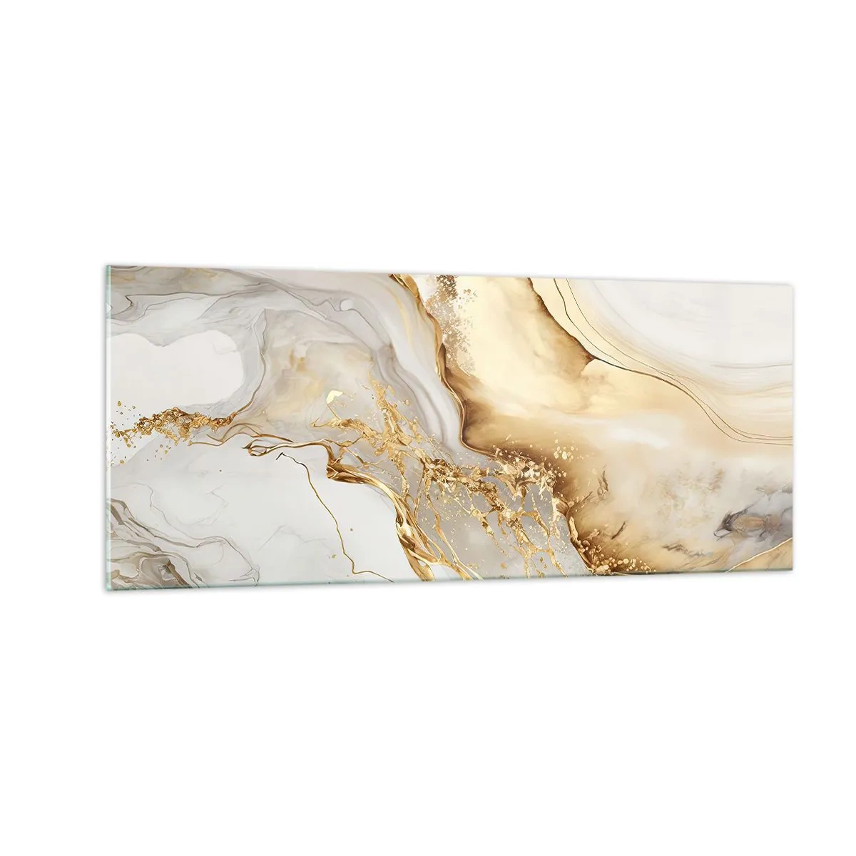 Glasbild - Bild auf glas - Abstraktion: Schönheit und Güte - 100x40 cm