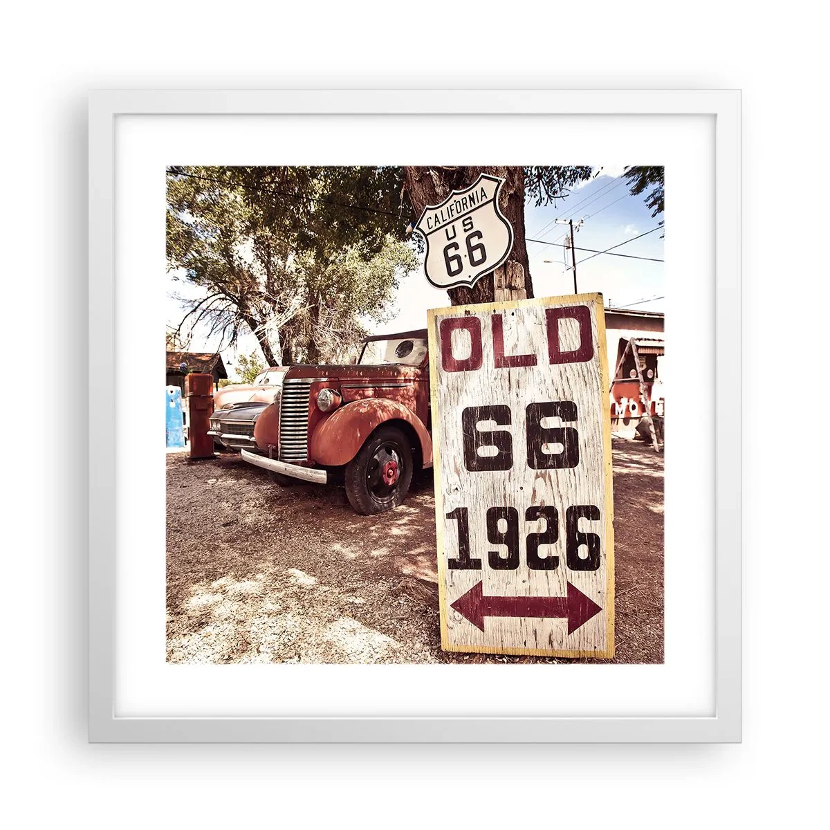 Poster in einem weißen Rahmen - Die Legende der amerikanischen Provinz - 40x40 cm