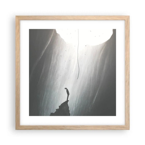 Poster in einem Rahmen aus heller Eiche - Es gibt immer einen Ausweg - 40x40 cm