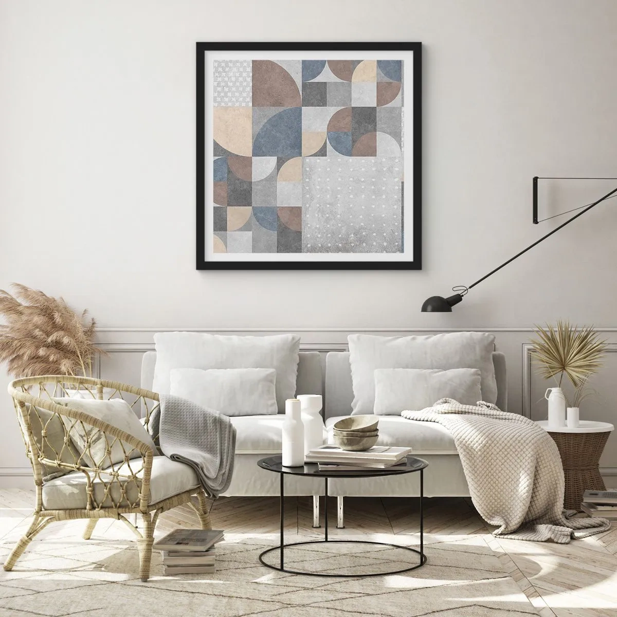 Poster in einem schwarzem Rahmen - Keramische Fantasie - 60x60 cm