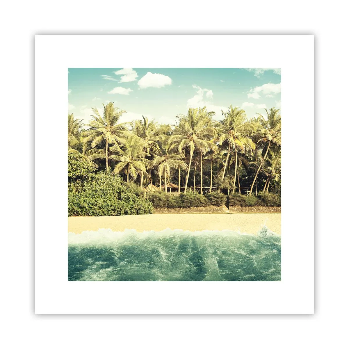 Poster - Wie wäre es hier? - 30x30 cm