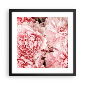Poster in einem schwarzem Rahmen - Rosa Traum - 40x40 cm