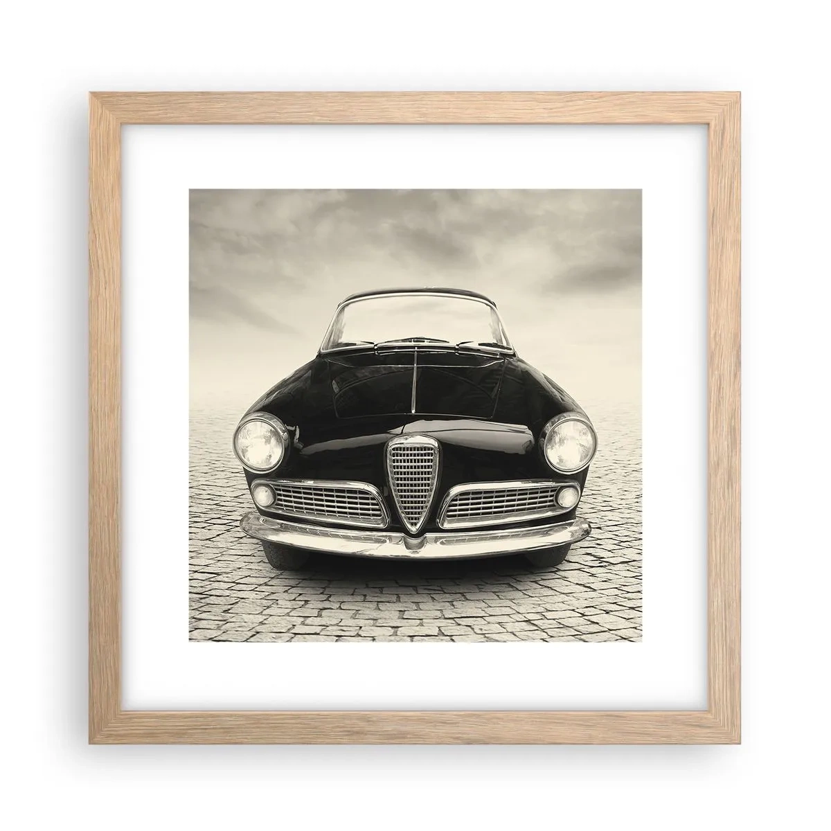 Poster in einem Rahmen aus heller Eiche - Man muss mich einfach lieben - 30x30 cm