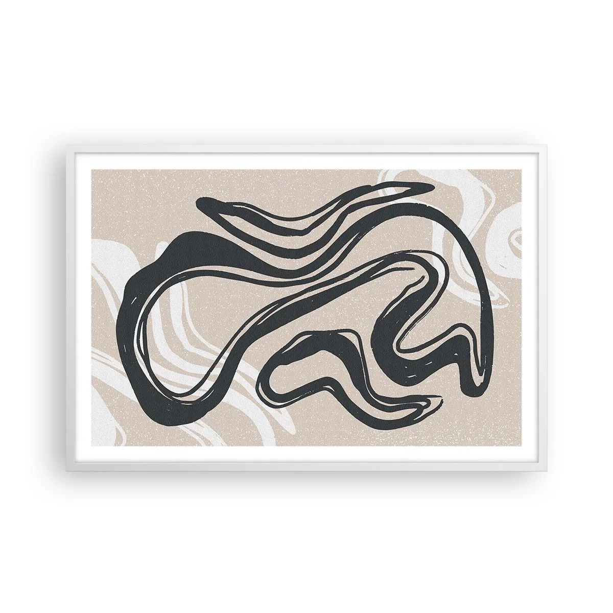 Poster in einem weißen Rahmen - Vervielfachter Ausdruck - 91x61 cm