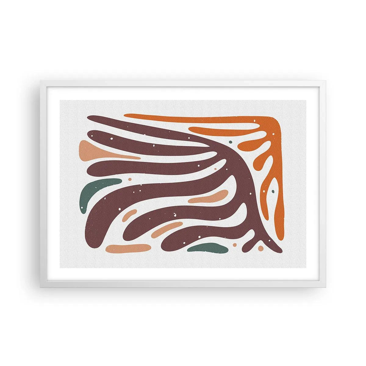 Poster in einem weißen Rahmen - Strahlende organische Komposition - 70x50 cm