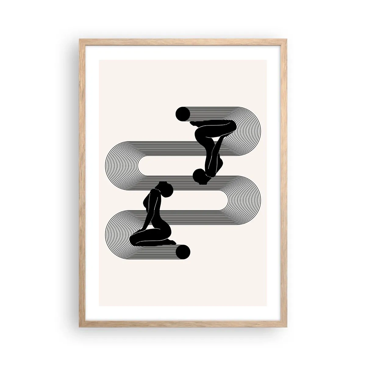 Poster in einem Rahmen aus heller Eiche - Sinnliche Symmetrie - 50x70 cm