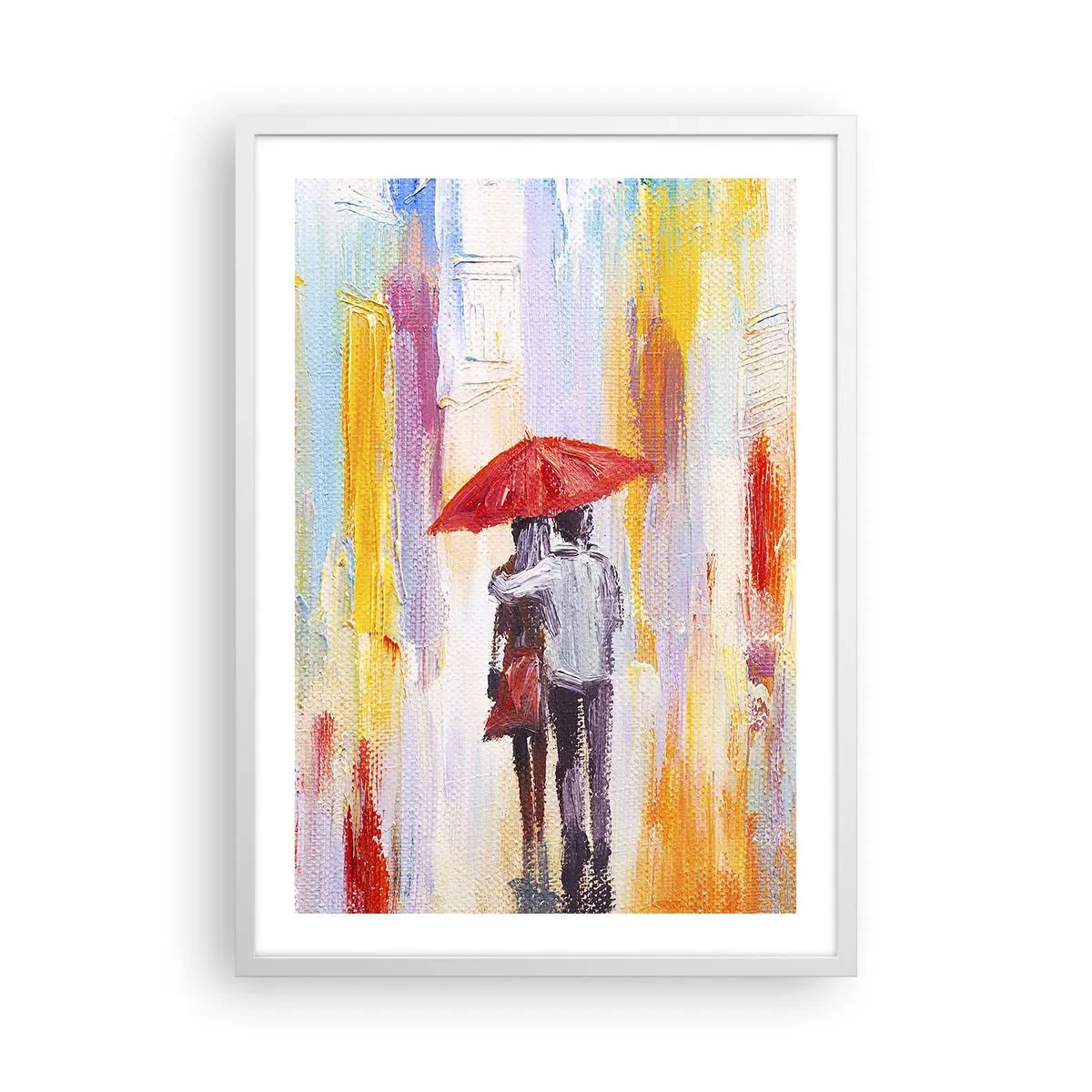 Poster in einem weißen Rahmen - Lass es weiter regnen - 50x70 cm