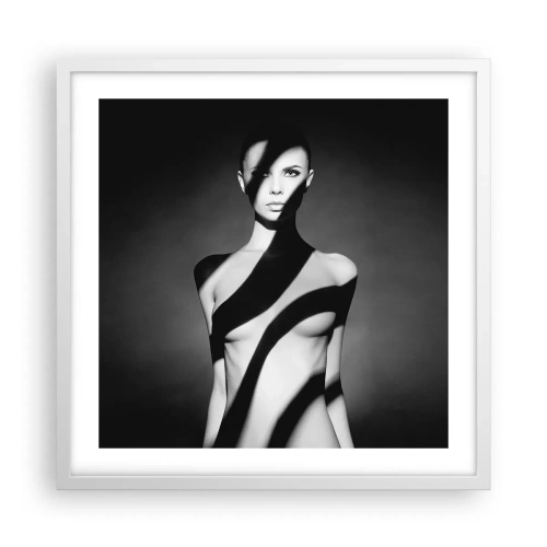 Poster in einem weißen Rahmen - In Glanz und Schatten - 50x50 cm