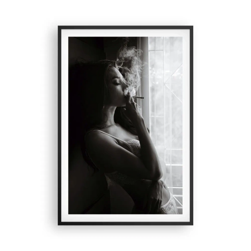 Poster in einem schwarzem Rahmen - Sinnlicher Moment - 61x91 cm