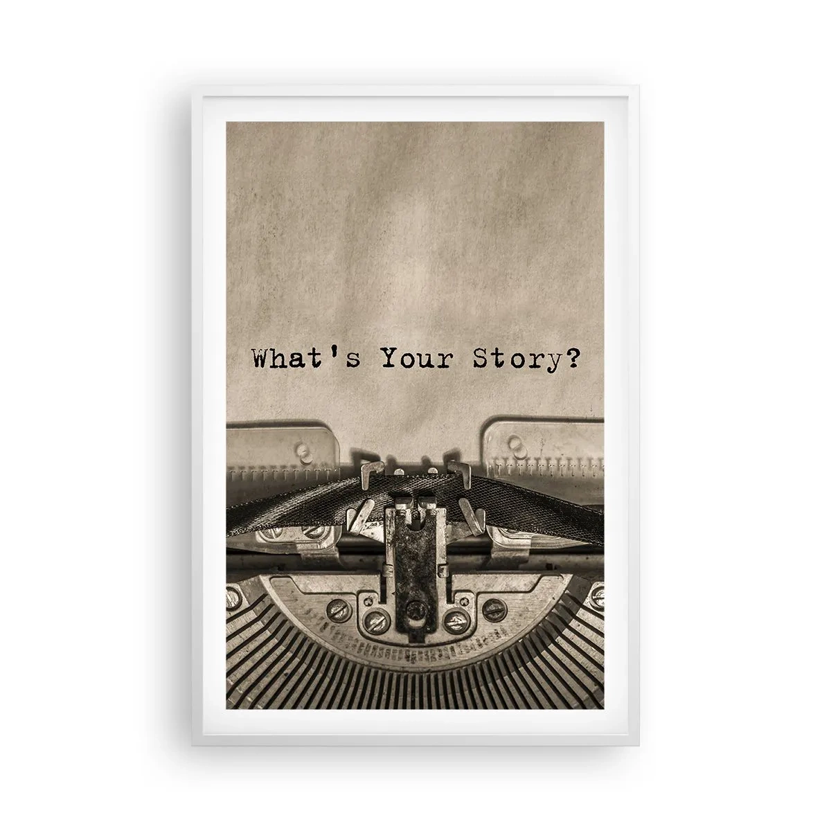 Poster in einem weißen Rahmen - Erzähl es mir - 61x91 cm