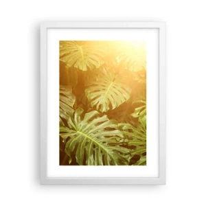Poster in einem weißen Rahmen - Ins Grüne tretren... - 30x40 cm