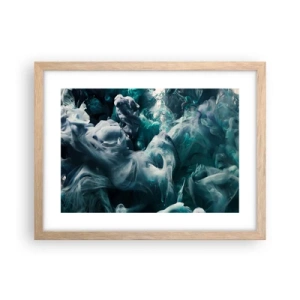 Poster in einem Rahmen aus heller Eiche - Farbbewegung - 40x30 cm