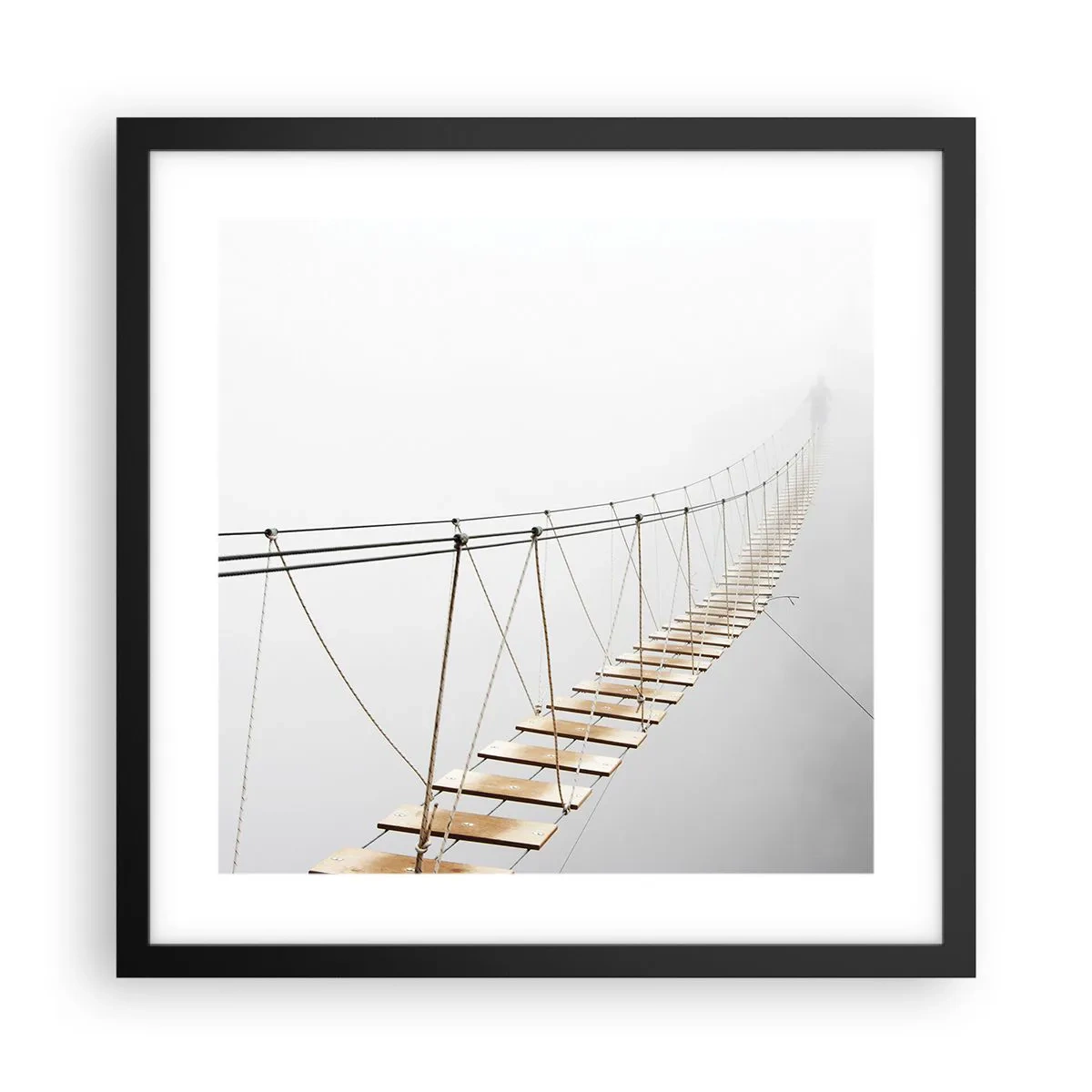 Poster in einem schwarzem Rahmen - Wohin wird es dich führen? - 40x40 cm