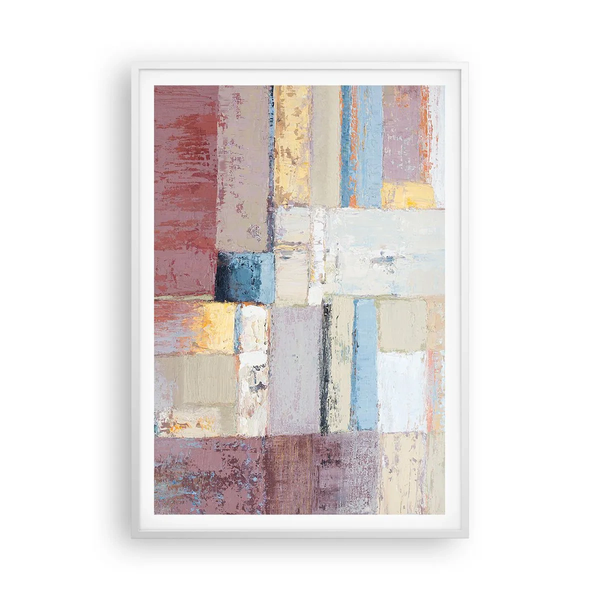 Poster in einem weißen Rahmen - Ruhe der Geometrie - 70x100 cm