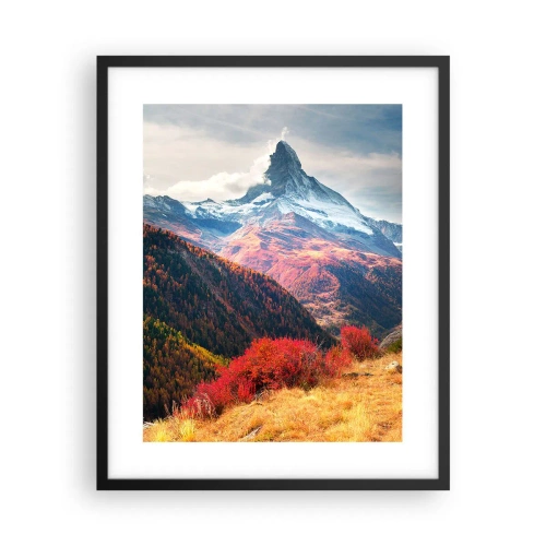 Poster in einem schwarzem Rahmen - Alpenherbst - 40x50 cm