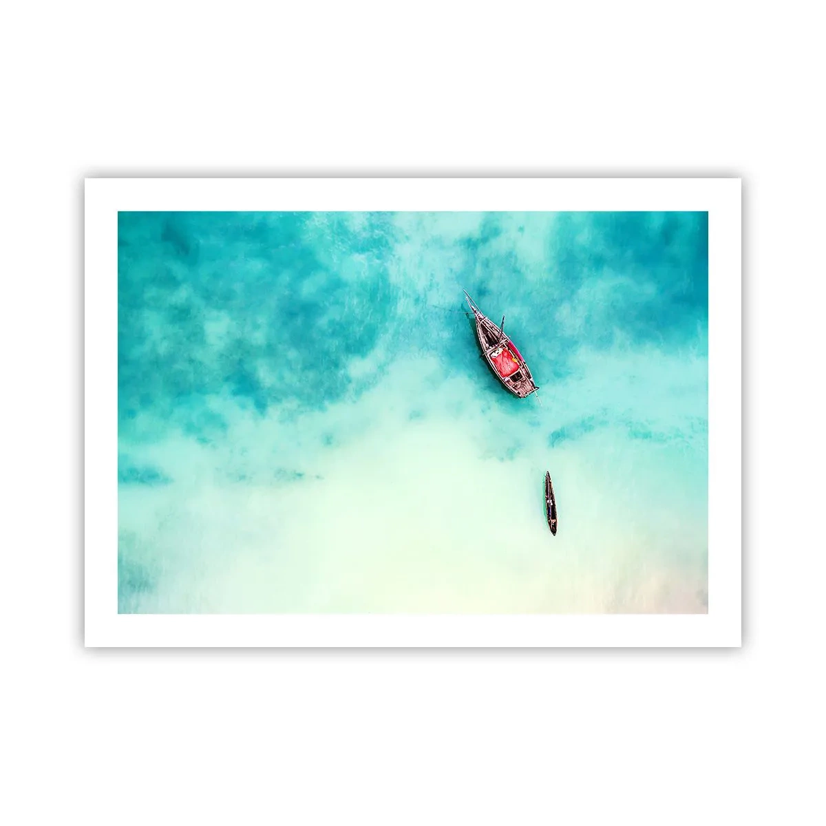 Poster - Denn an den Stränden von Sansibar, wenn der Wasserüberschuss ... - 70x50 cm