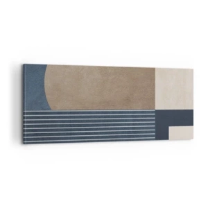 Bild auf Leinwand - Leinwandbild - Komposition aus Einfachheit und Rundheit - 100x40 cm