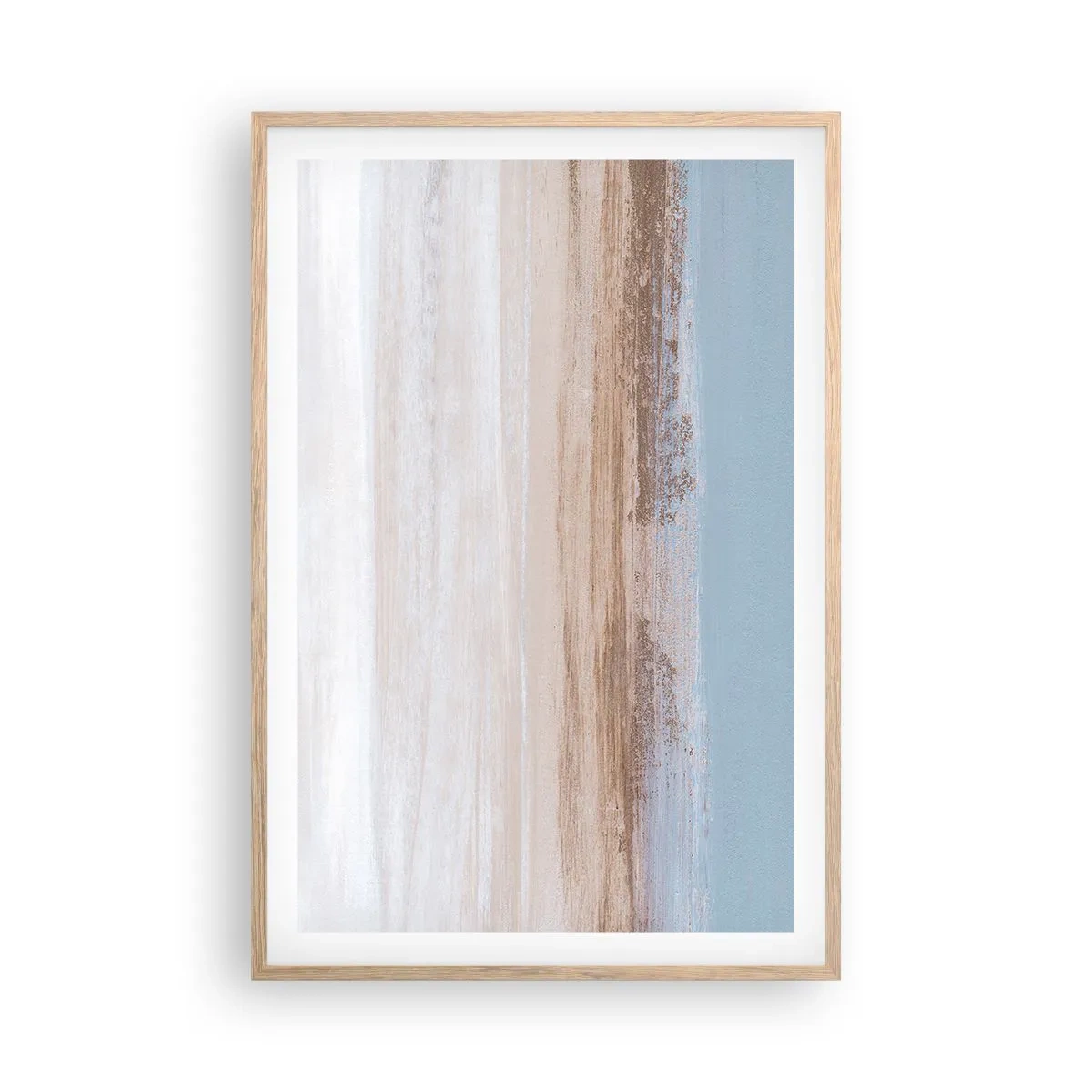 Poster in einem Rahmen aus heller Eiche - Mehrdeutige Landschaft - 61x91 cm