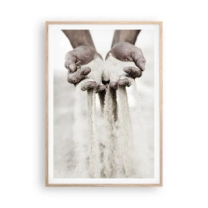 Poster in einem Rahmen aus heller Eiche - Mit diesen Händen… - 70x100 cm