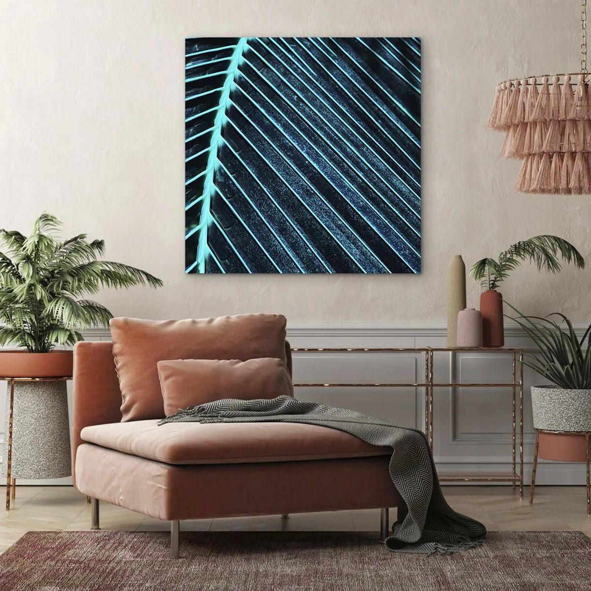 Bild auf Leinwand - Leinwandbild - Grüne Textur - 40x40 cm