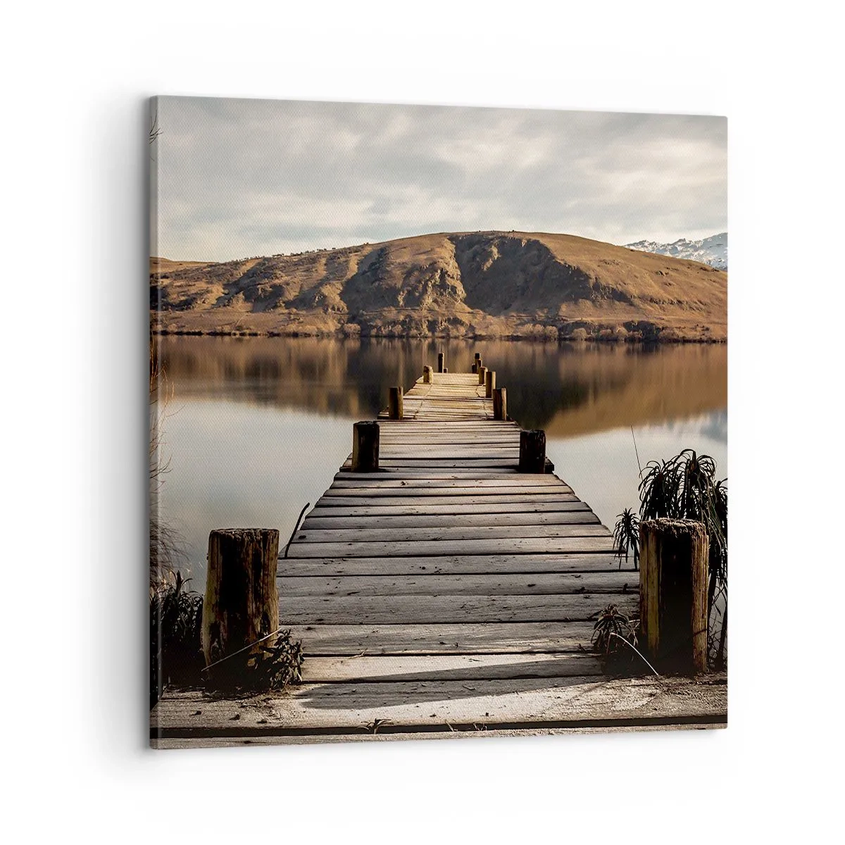 Bild auf Leinwand - Leinwandbild - Landschaft in Stille - 60x60 cm