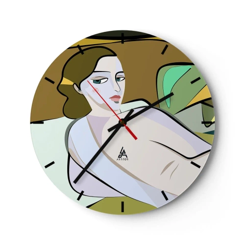 Wanduhr - Glasuhr - Intimes Porträt - 40x40 cm