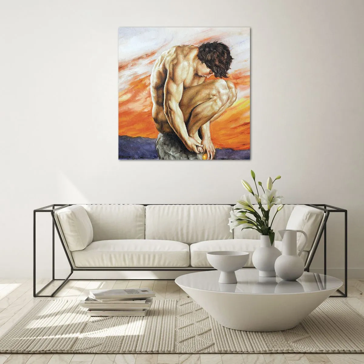 Glasbild - Bild auf glas - In sich versunken - 30x30 cm