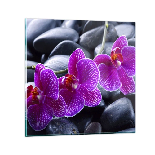 Glasbild - Bild auf glas - Die Steine glühten vor Freude - 30x30 cm