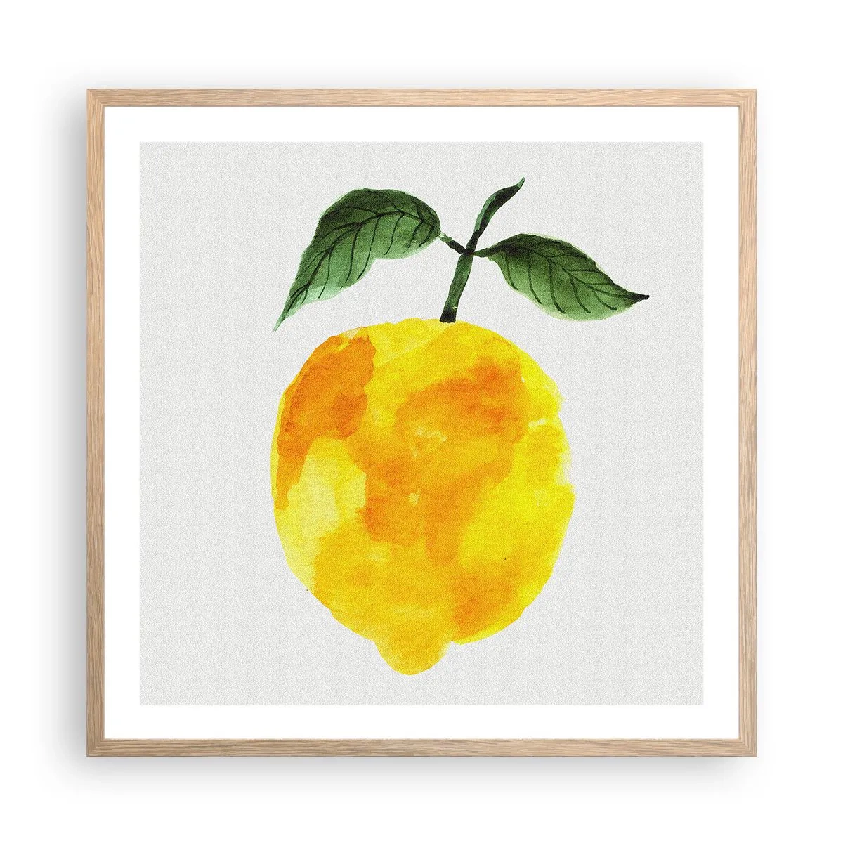 Poster in einem Rahmen aus heller Eiche - So schmeckt man die Sonne - 60x60 cm