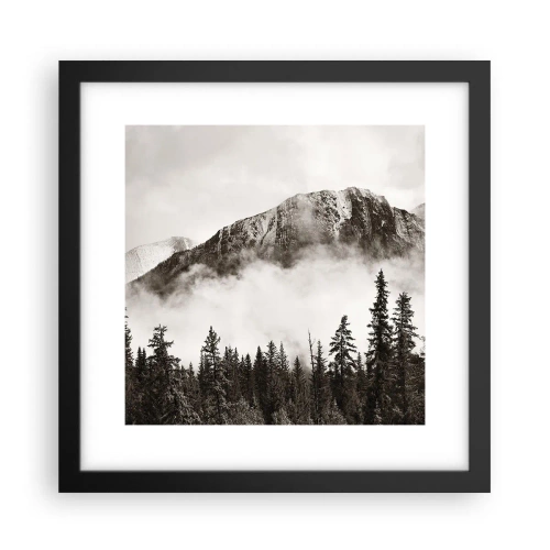 Poster in einem schwarzem Rahmen - Lineal aus Granit - 30x30 cm