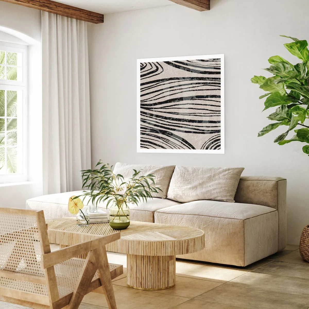 Poster - Linienpool - 60x60 cm