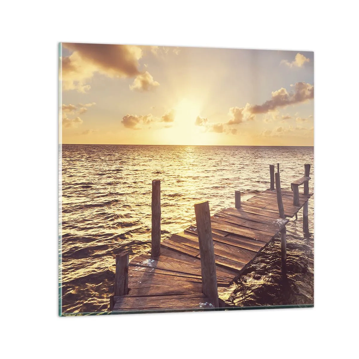 Glasbild - Bild auf glas - Das goldene Land der Sanftmut - 70x70 cm