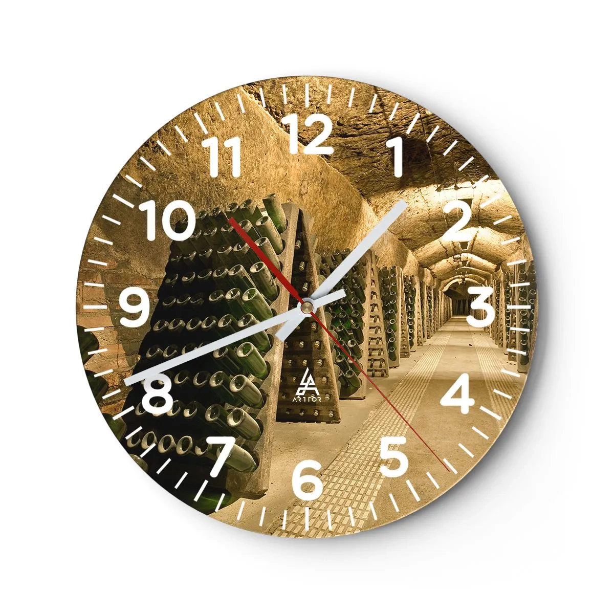 Wanduhr - Glasuhr - Die Geburt des Geschmacks - 40x40 cm