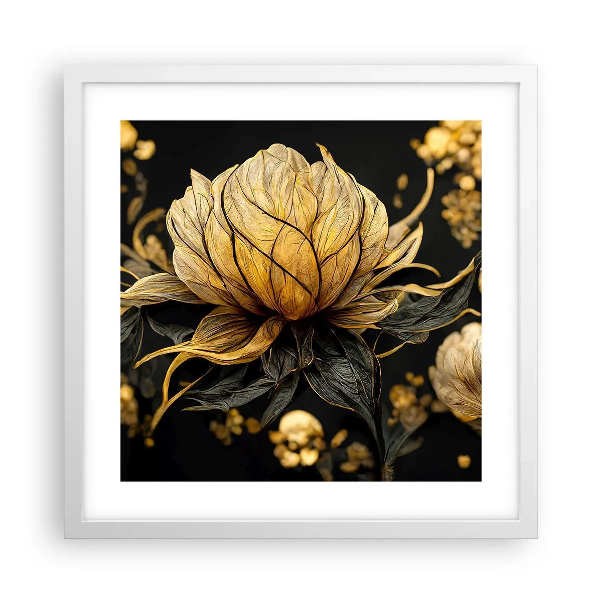 Poster in einem weißen Rahmen - Subtile Zerbrechlichkeit - 40x40 cm