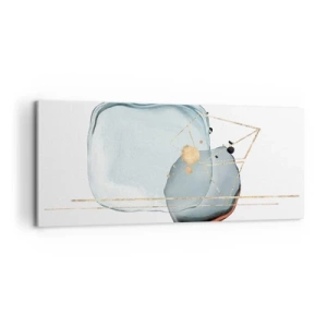 Bild auf Leinwand - Leinwandbild - Eine Studie über Tropfen - 100x40 cm