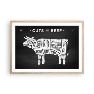 Poster in einem Rahmen aus heller Eiche - Metzger Grundierung - 70x50 cm