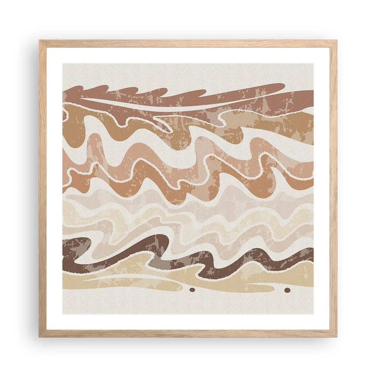 Poster in einem Rahmen aus heller Eiche - Gute Energie – gute Gefühle - 60x60 cm