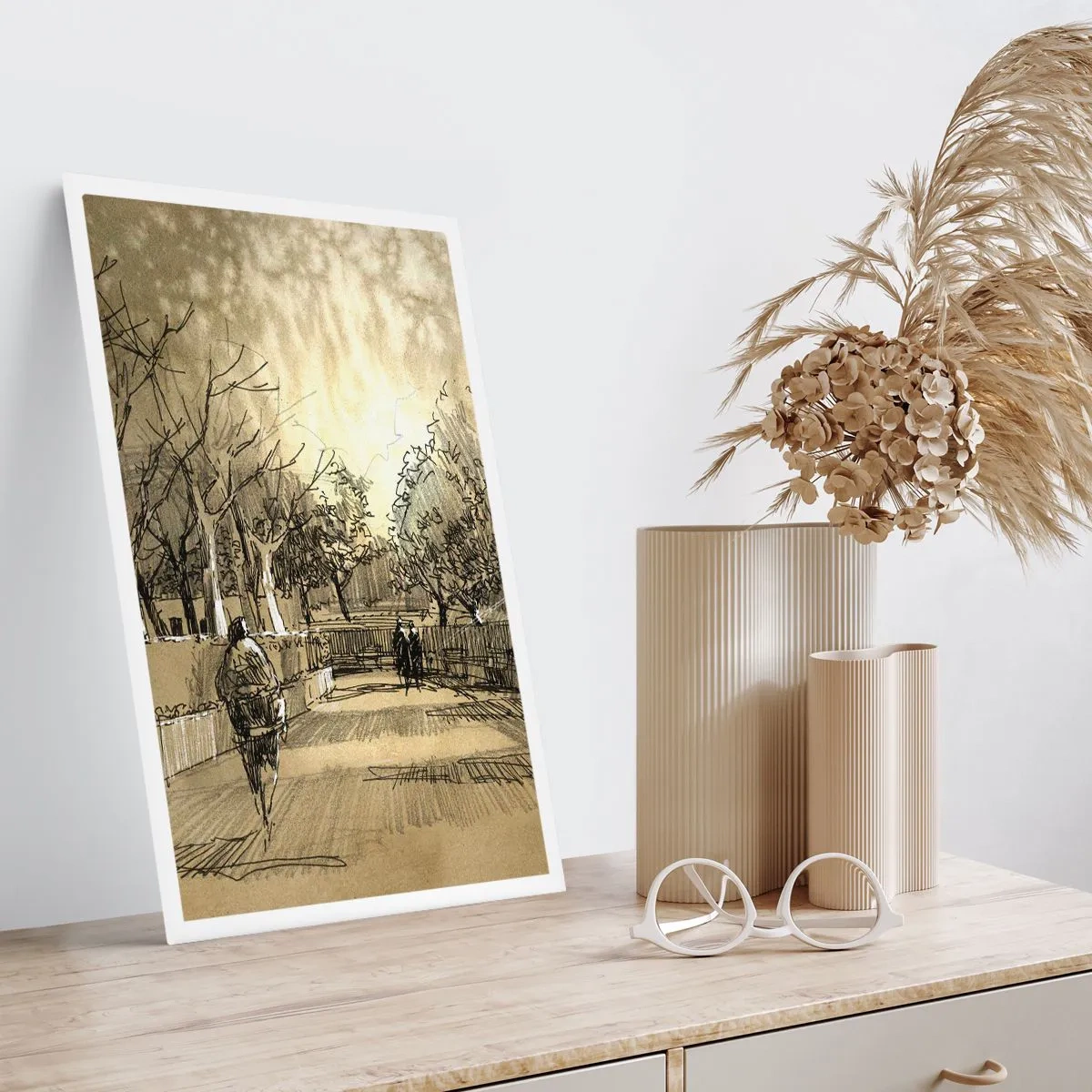 Poster - Ein Moment mit einer Feder angehalten - 61x91 cm