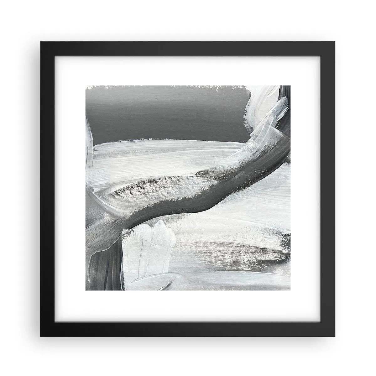 Poster in einem schwarzem Rahmen - Entscheidender Schritt - 30x30 cm